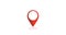 Location Pin icon. 4K video GPS movement of the pin showing the location on the map.