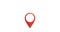 Location Pin icon. 4K video GPS movement of the pin showing the location on the map.