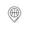 Location pin icon. Simple line, outline vector elements of basketball for ui and ux, website or mobile application