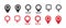 Location pin icons. Modern location pointers. Location mark icons. Vector illustration
