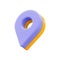Location pinpointer marker icon 3d render concept on white background