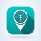 Location pointer helicopter. Simple vector modern icon design illustration