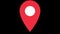 Location Pointer Icon. 4K Animation of the Pin Showing the GPS Location.