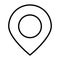 Location Pointer Line Icon. Vector Simple Minimal 96x96 Pictogram