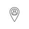 Location, profile icon. Simple thin line, outline vector of location icons for ui and ux, website or mobile application