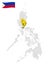 Location Province of Laguna on map Philippines. 3d location sign  of  Laguna. Quality map with  provinces of  Philippines