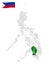 Location Province of Maguindanao on map Philippines. 3d location sign  of Province Maguindanao. Quality map with  provinces of  Ph