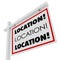 Location Real Estate Sign Desirable Spot Place