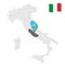 Location region Lazio on map Italy. 3d Lazio location sign. Quality map  with regions of Italy for your web site design, app, UI.