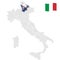 Location region Trentino Alto Adige on map Italy. 3d Trentino Alto Adige location sign. Quality map  with regions of Italy for you