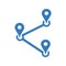 Location, route, direction blue icon