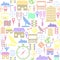 Location seamless pattern background icon