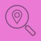 Location search color linear icon