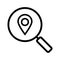 Location search linear icon