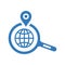 Location searching icon / blue color