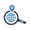 Location searching icon / vector graphics