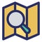 Location searching Isolated Vector with Outline icon which can easily modify or edit