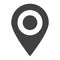 Location solid icon, map pin and website button