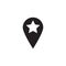 Location solid icon, pin sign, map pointer,