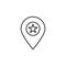Location, star icon. Simple thin line, outline vector of location icons for ui and ux, website or mobile application