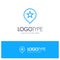 Location, Stare, Navigation Blue outLine Logo with place for tagline