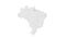 Location State of Mato Grosso do Sul on map Brazil. 3d Mato Grosso do Sul flag map marker location pin.