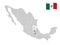 Location State of Morelos on map. 3d location sign  Morelos. Quality map with  provinces of  Mexico for your design.