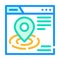 Location targeting seo optimization color icon vector illustration