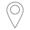 Location thin line icon, contact us and pin