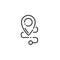 Location thin line icon. Map and navigation. Outline commerce vector illustration