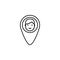 location, user, place, map icon. Element of Human resources for mobile concept and web apps illustration. Thin line icon for