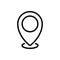 location vector icon. Point illustration sign. Position symbol. Place logo.