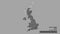 Location of Yorkshire and the Humber, region of United Kingdom,. Bilevel