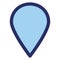 Locator Isolated Vector with Outline icon which can easily modify or edit