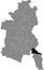 Locator map of the KLEUTSCH BOROUGH, DESSAU