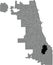 Locator map of the WARD 8, CHICAGO CITY COUNCIL