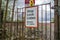 Loch Awe, Argyll , Scotland - May 15 2017 : Sign with instructions how to tresspass the railway