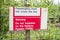 Loch Awe, Argyll , Scotland - May 15 2017 : Sign warning not to tresspass the railway