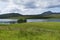 Loch Awe with small island in the Highlands of Scotland