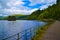 Loch Katrine Katrine Lake in Scottish Highlands. Beautiful lak