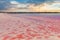 Loch Lel - pink lake at sunset, Victoria, Australia