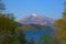 Loch Leven Scotland uk view to Glen coe snowy mountain