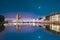 Loch Logan Waterfront at night with stars in the sky in Bloemfontein