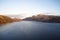 Loch Lomond aerial birdseye view from above showing islands in the Highlands Scotland UK