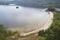 Loch Lomond aerial view showing Inchmoan island