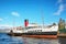 Loch Lomond, Scotland - 10 Oct 2013: Maid of the Loch if the last paddle steamer built in the UK and she sailed on Loch Lomond for