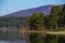 Loch Morlich with Glenmore Forest and mountains of Cairngorms