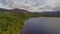 Loch Moy from a drone on a cloudy day facing East