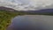 Loch Moy from a drone on a cloudy day facing East