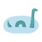 Loch Ness monster icon in cartoon style isolated on white background. Scotland country symbol.